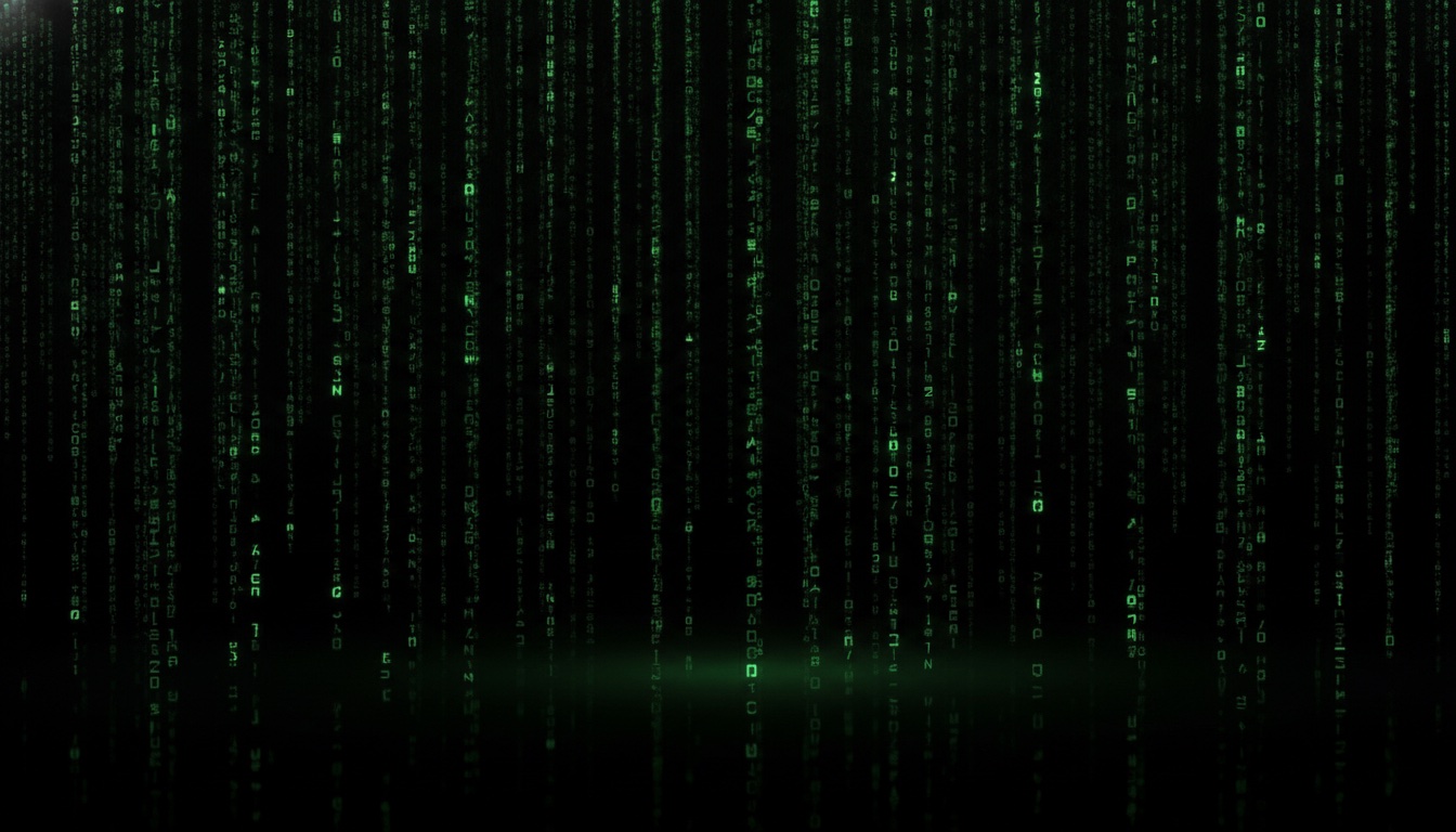 Abstrakter grüner Digitalcode-Regen als Symbolbild für künstliche Intelligenz